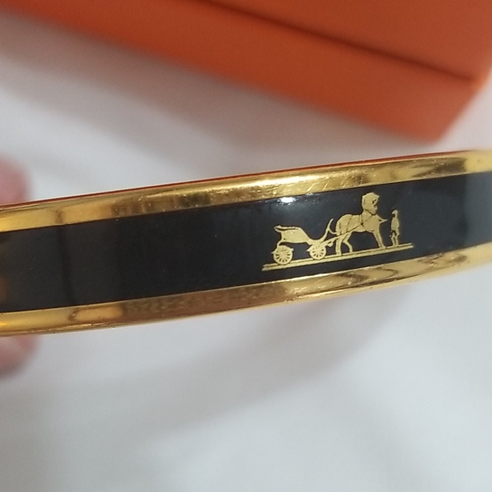 Pre owned  vintage  Hermes  enamel  bracelet - Picture 6 of 8